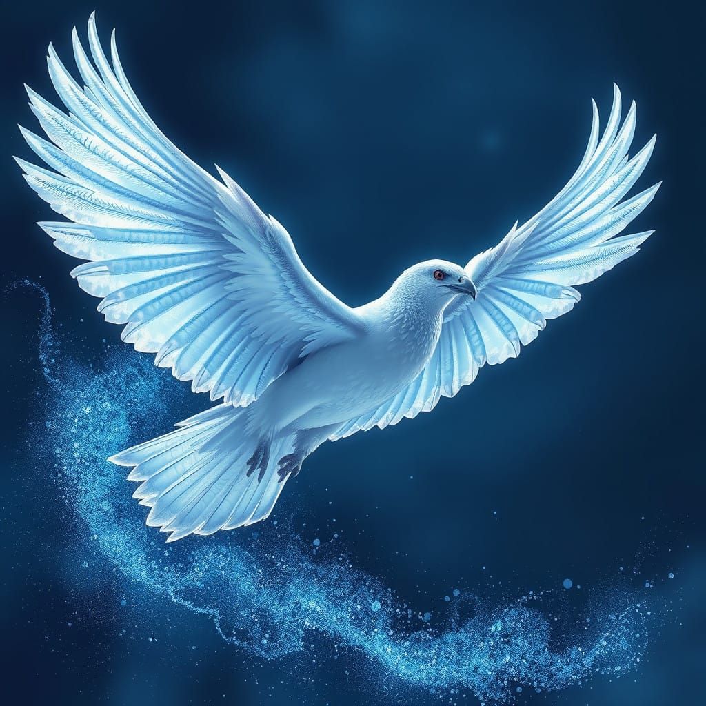 Majestic Snowbird Soars Through Icy Realms in Vibrant, Hyper...