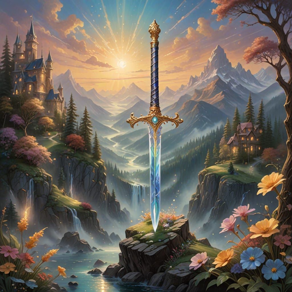 Majestic Sword in Ethereal Glow