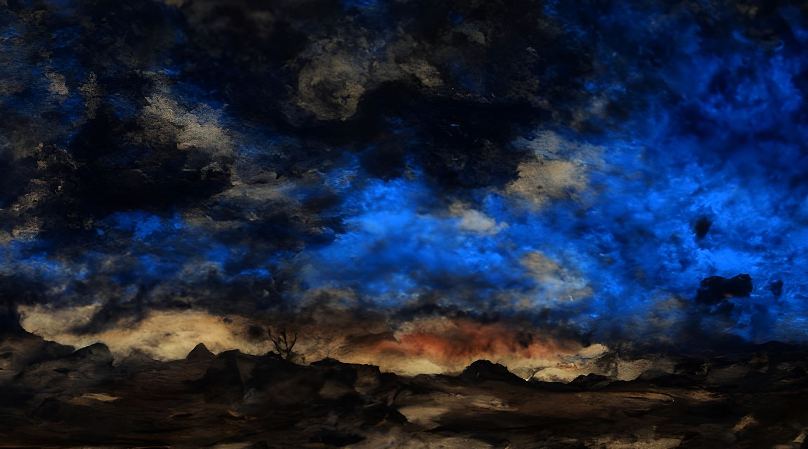 Psychedelic Night Sky in Deep Shadow Box