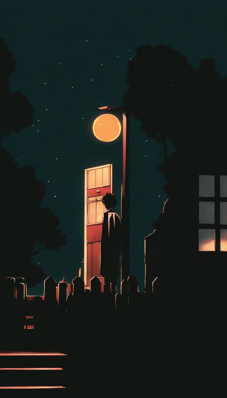 Whimsical Fantasy World in Traditional Japanese Anime Style