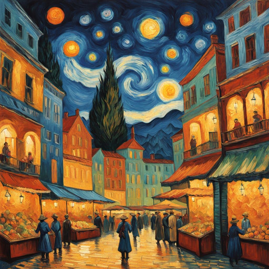 Vibrant Jester in Lively Medieval Market Square