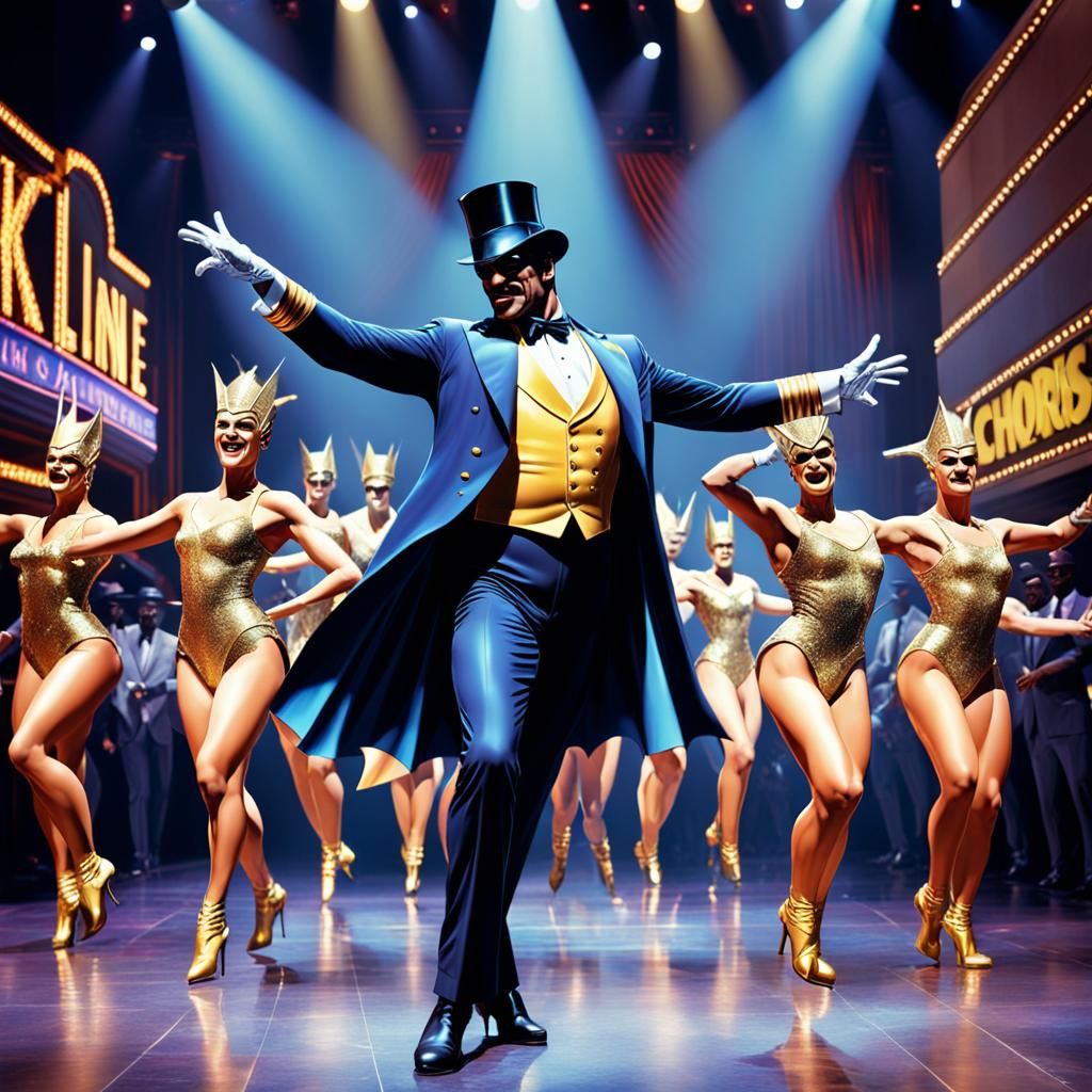 Batman Dances with Chorus Line in Las Vegas
