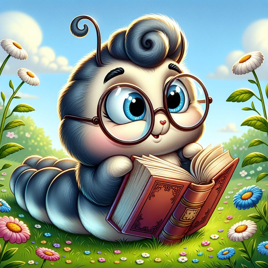 Bookworm Delights in Springtime Reading Spot