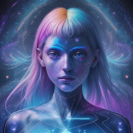 Germany: Holographic Astral Cosmic Illustration