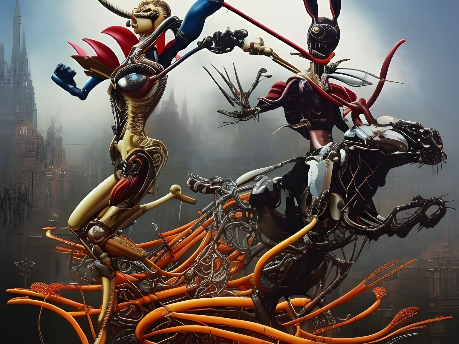 Bugs Bunny Rides Carrot Broomstick: Biomechanical Art