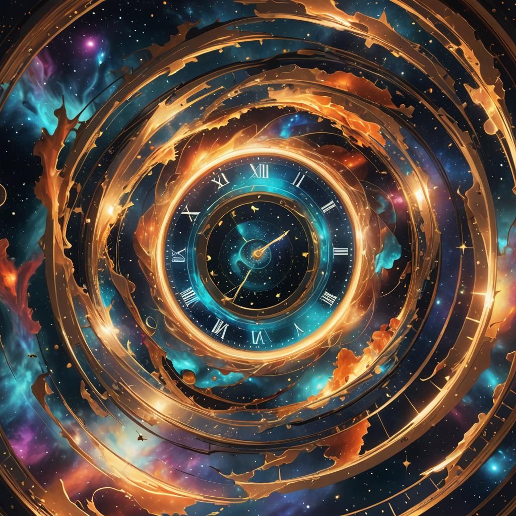 Glowing Portal to Outer Space in Surreal Style