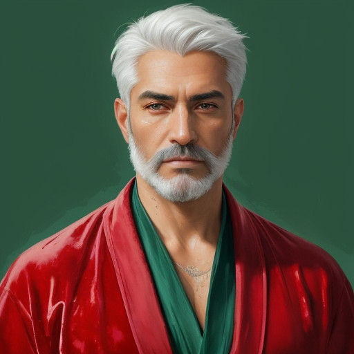 A Handsome Man Absorbed in Thought, Dressed in Velvet Robe F...