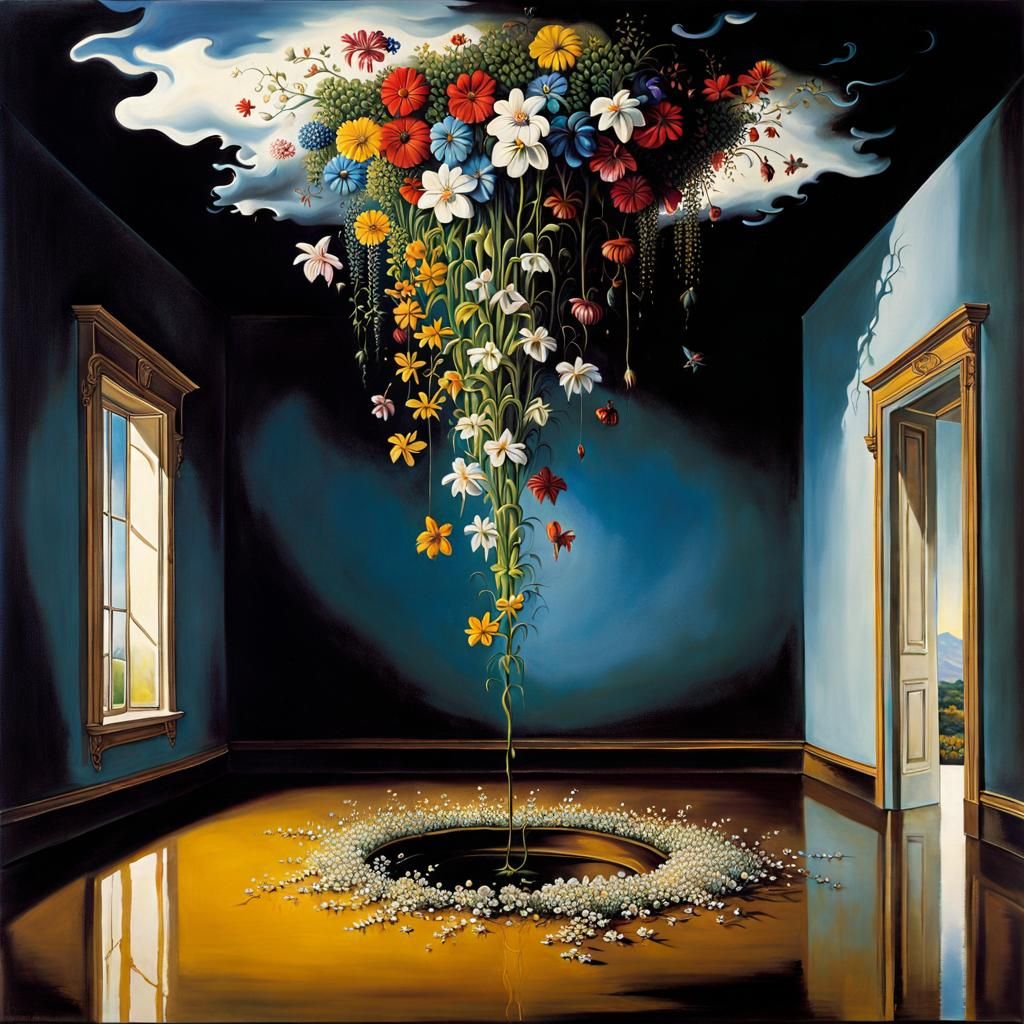 Flowers Growing From the Ceiling