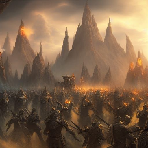 Detailed Matte Painting of Sabaton in Deep Color