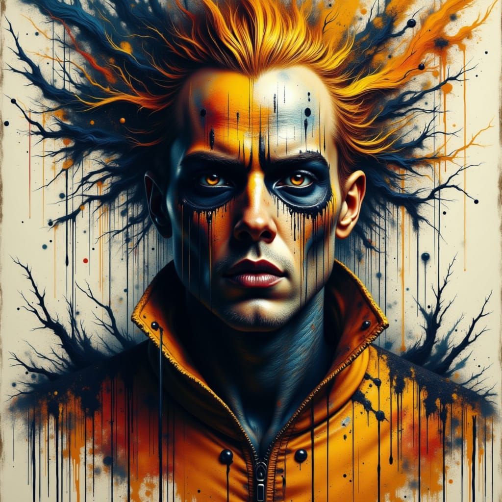 Glowing Neo-Visceral Landscape at Sunset