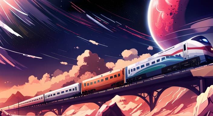 Interplanetary Railway Express in Anime Style