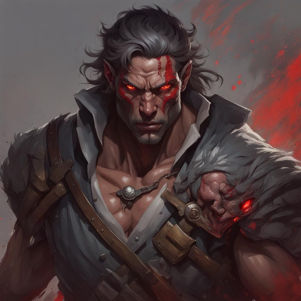 Goliath Rogue Portrait in Hyperdetailed Digital Art