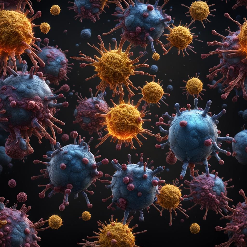 Detailed Matte Painting of a T Cell