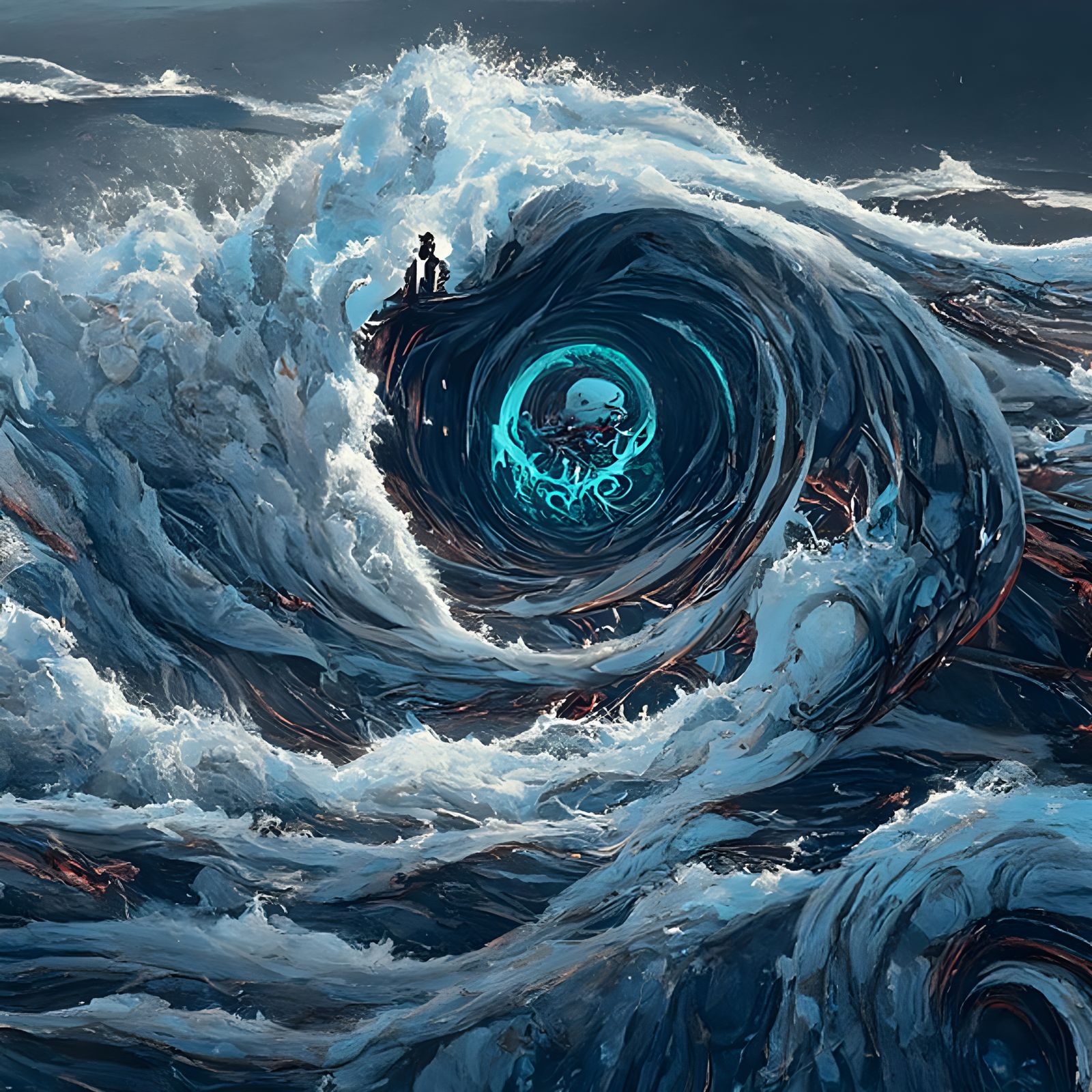 Ocean Maelstrom in Digital Matte Illustration