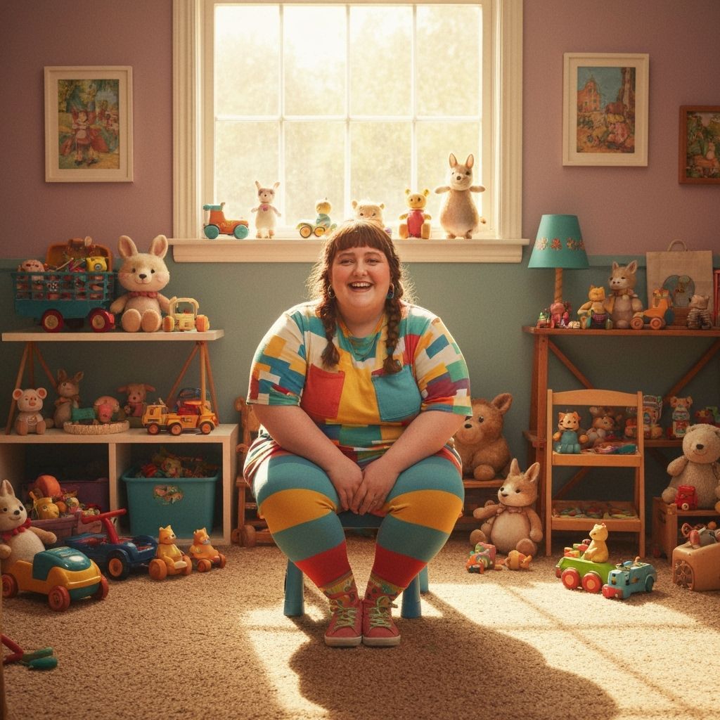 Whimsical Playroom Scene in Illustrative Style