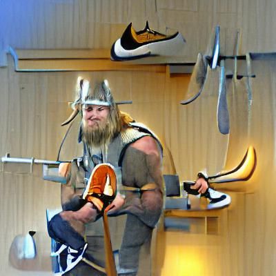 Viking Warrior's Unexpected Footwear Choice