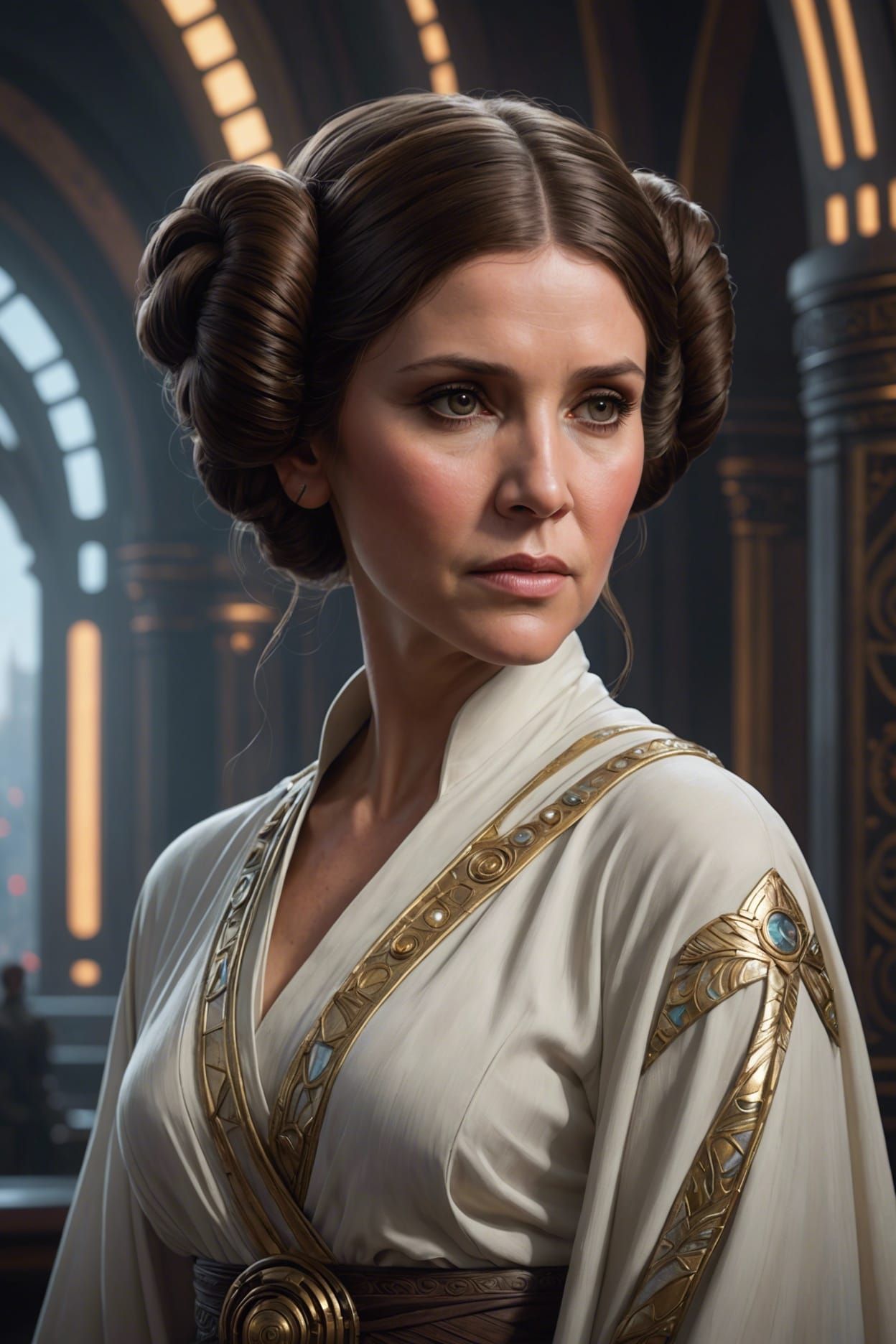 Princess Leia Portrait in Art Nouveau Style