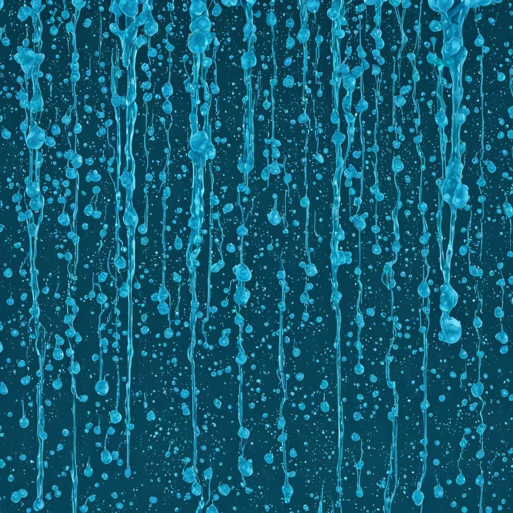 Surreal Dripping Water Scene in Abstract Art Style