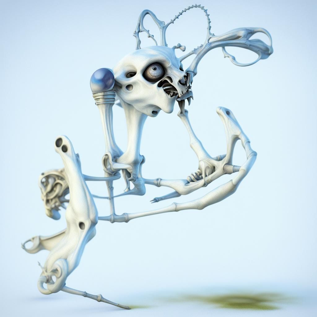 Dark Biomechanical Landscape in Hyperrealistic Style