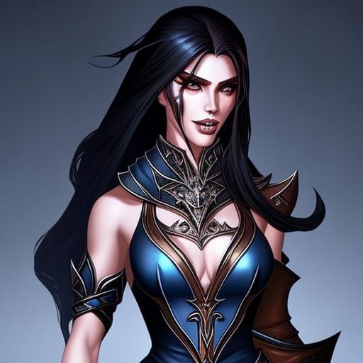 Brunette Vampire Slayer Concept Art in 8k Resolution