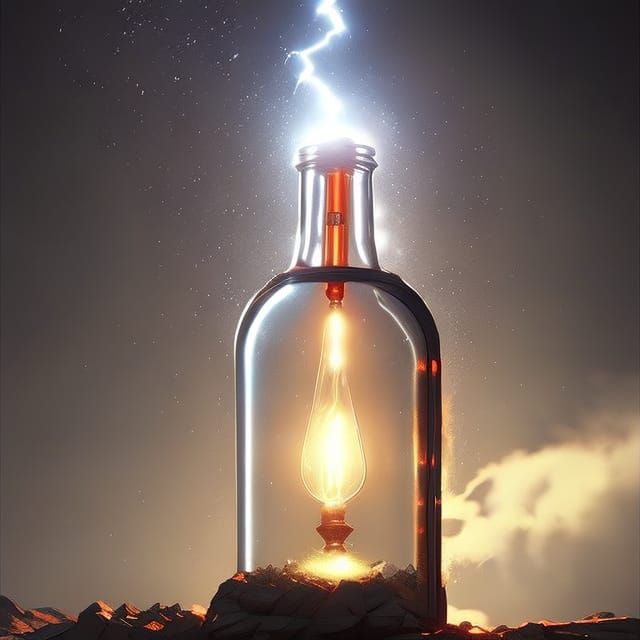 Lightning in a Bottle: Digital Illustration