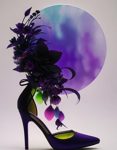 High Heels in Cartoon Style with Bright Colors