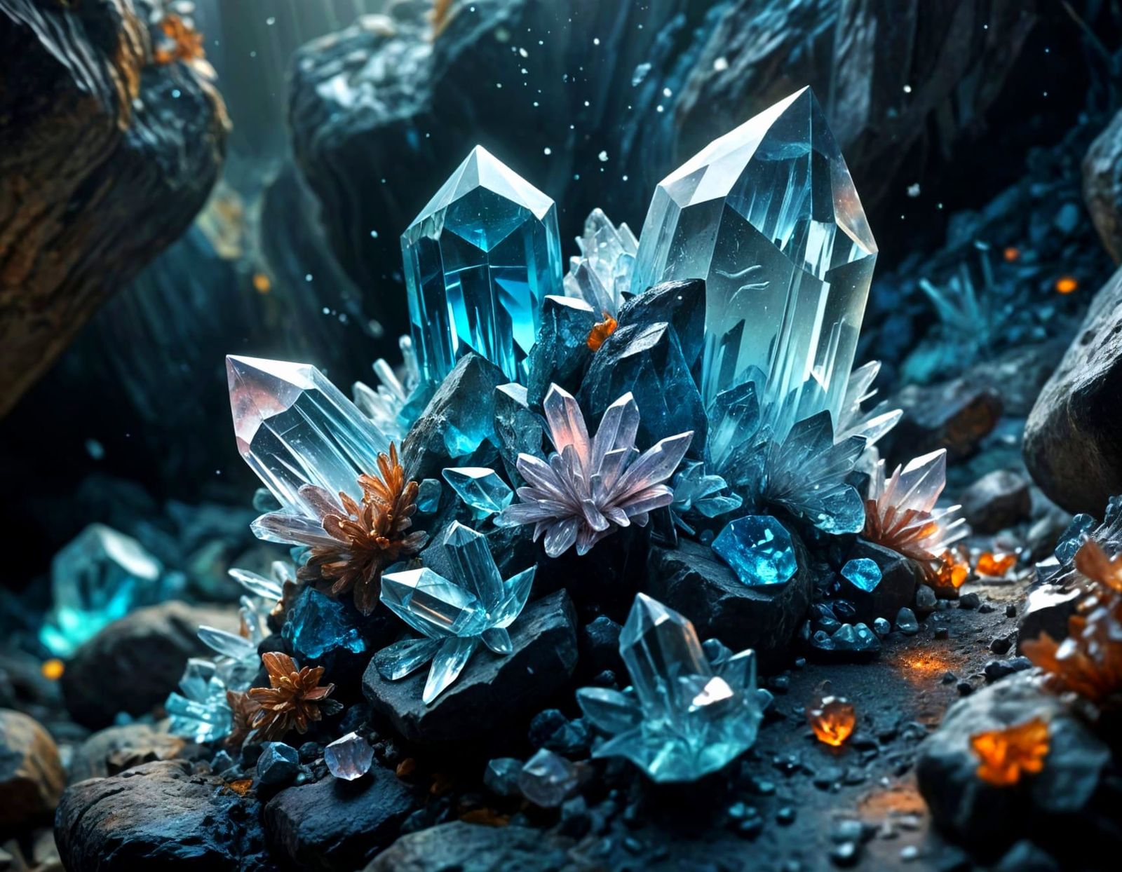 Crystal Formation in Frozen Landscape