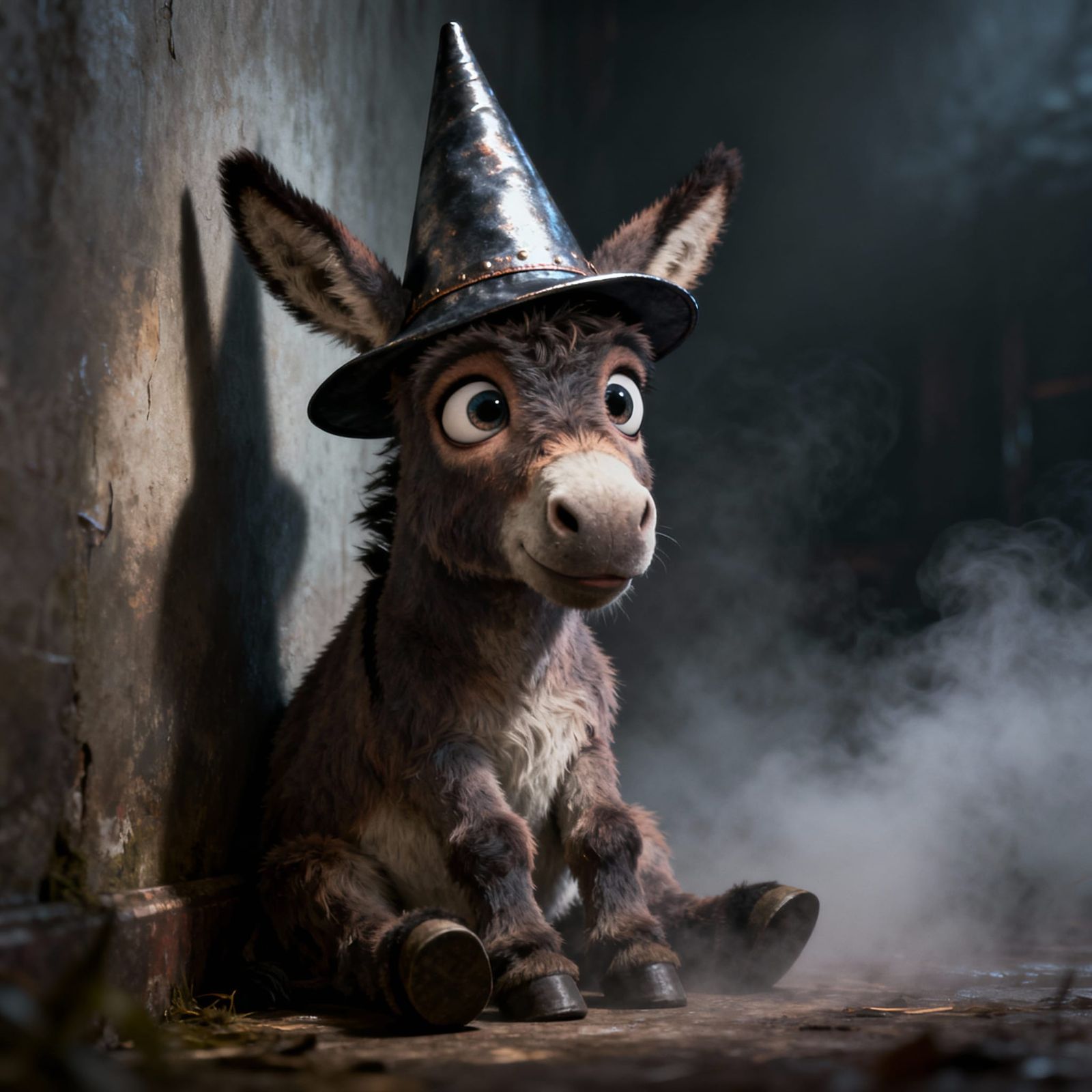 Wacky Donkey in Dunce Cap, Moody Concept Art