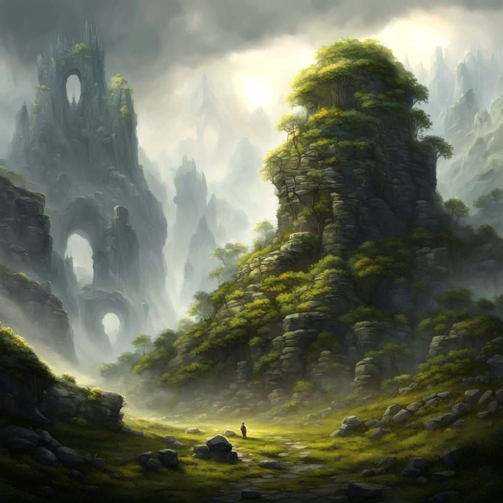 Majestic Ancient Rockery Formation