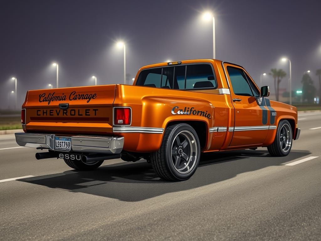 Custom Chevy Truck in Futuristic Style
