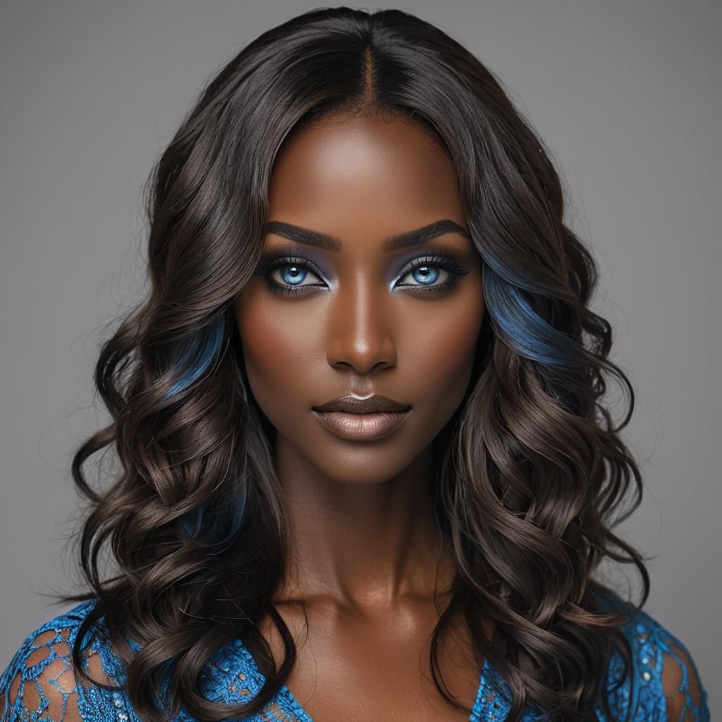 Anime Portrait: Dark-Skinned Beauty with Día de los Muertos ...