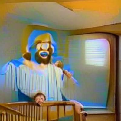 Abstract Blurry Figure with Religious Undertones