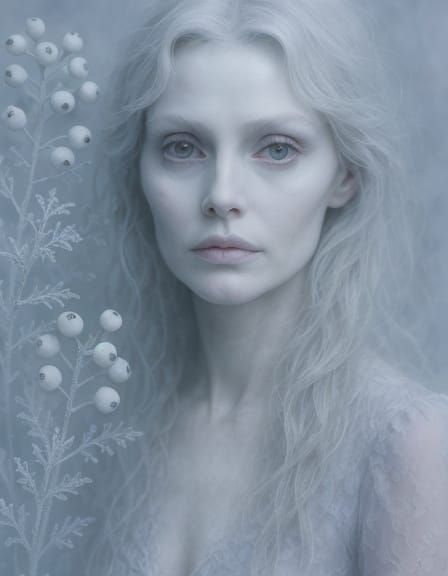 Ethereal Woman: Surreal High Fashion Portrait