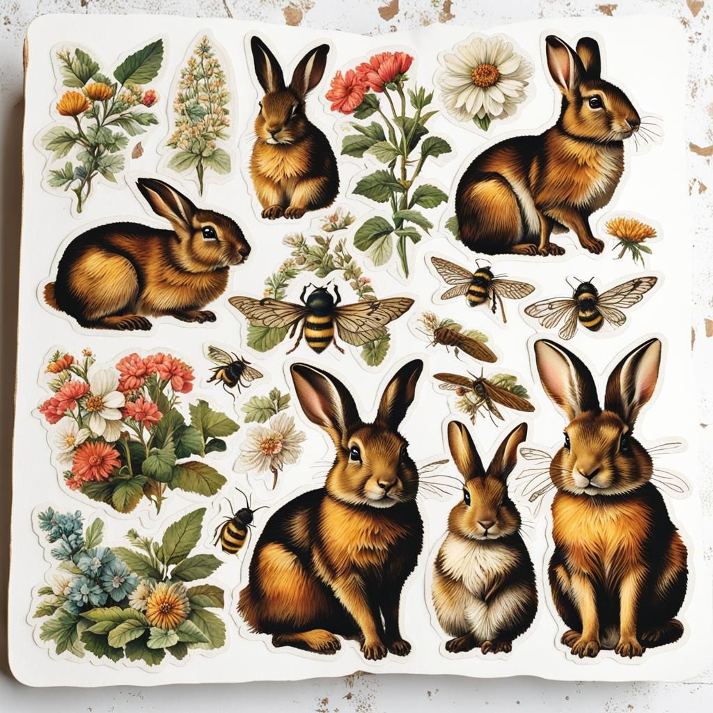 Vintage Junk Journal Graphic Sticker Collection