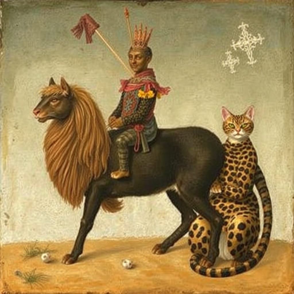 Surreal Cataur Hybrid: Expressionist Style