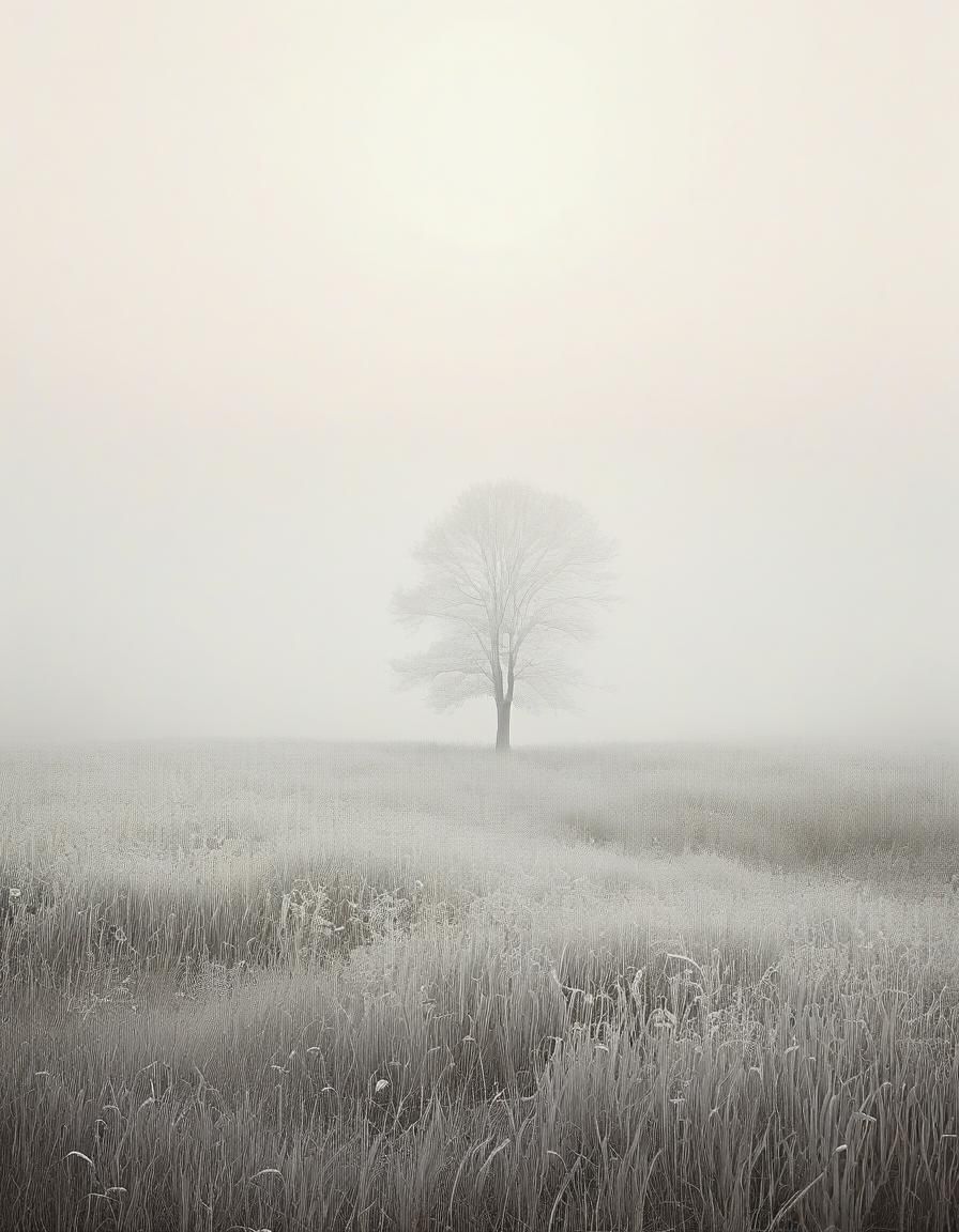 Ethereal Dawn: Minimalist Photograph of the Early 1900s