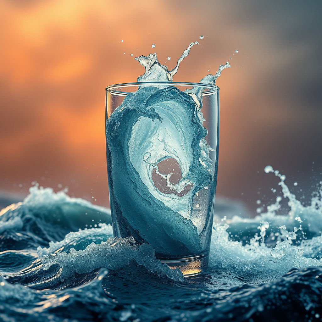 Majestic Wave Crashes: Hyperrealistic Storm Art