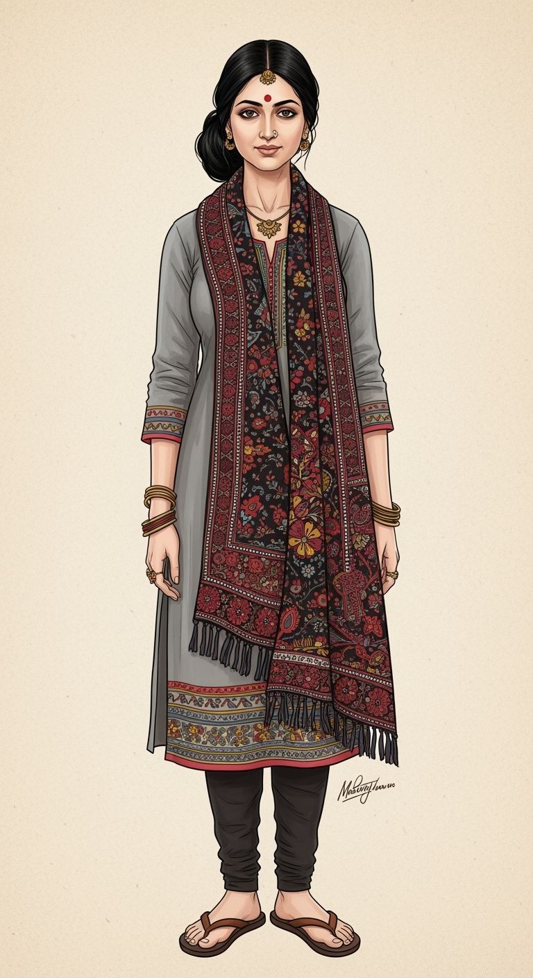 Elegant Indian Woman in Traditional Dress