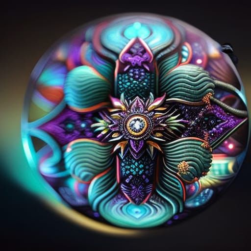 Exploding Puffball Mushroom in Photorealistic Detail