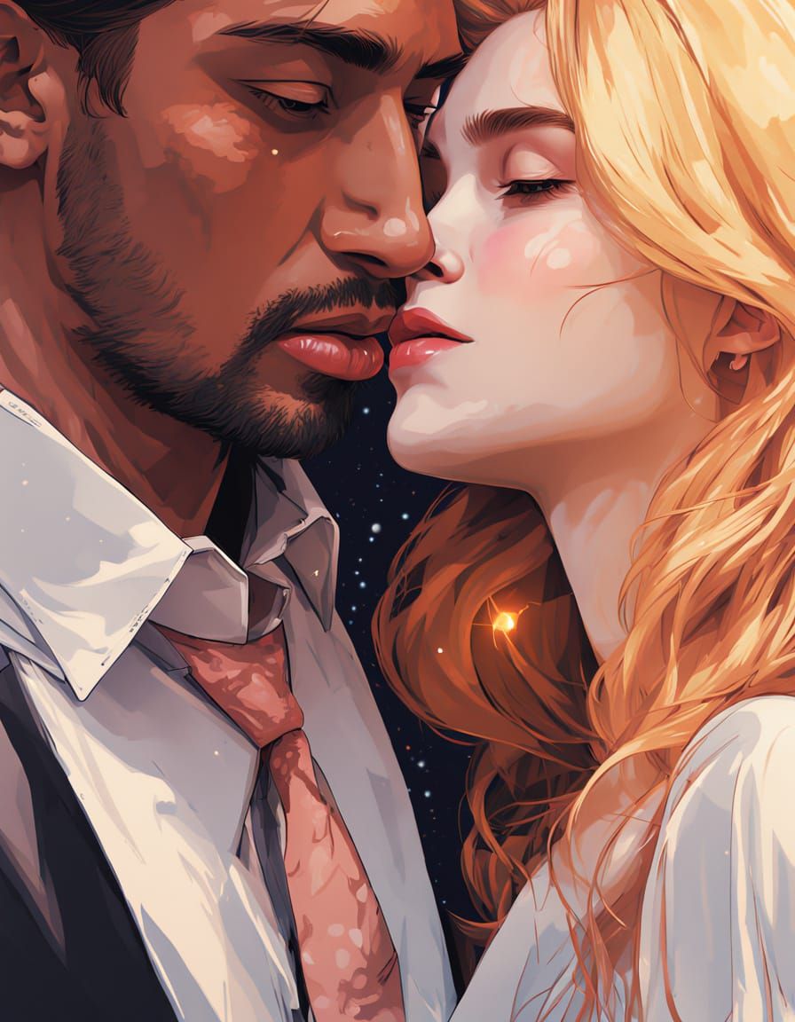 Sensual Moment in Warm Golden Light