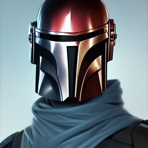 Rick Astley as Mandalorian: Hyperdetailed Portrait