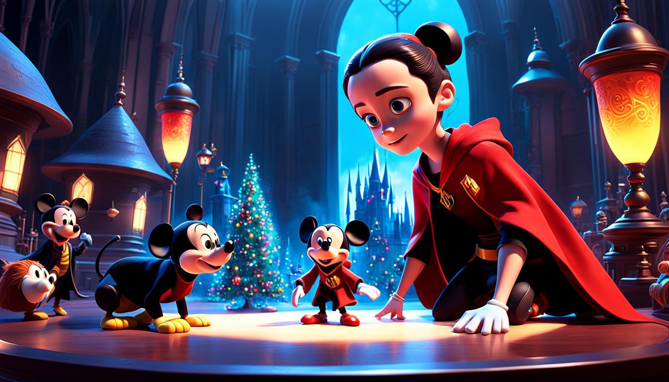 Pixar Disney Characters in 3D Digital Art