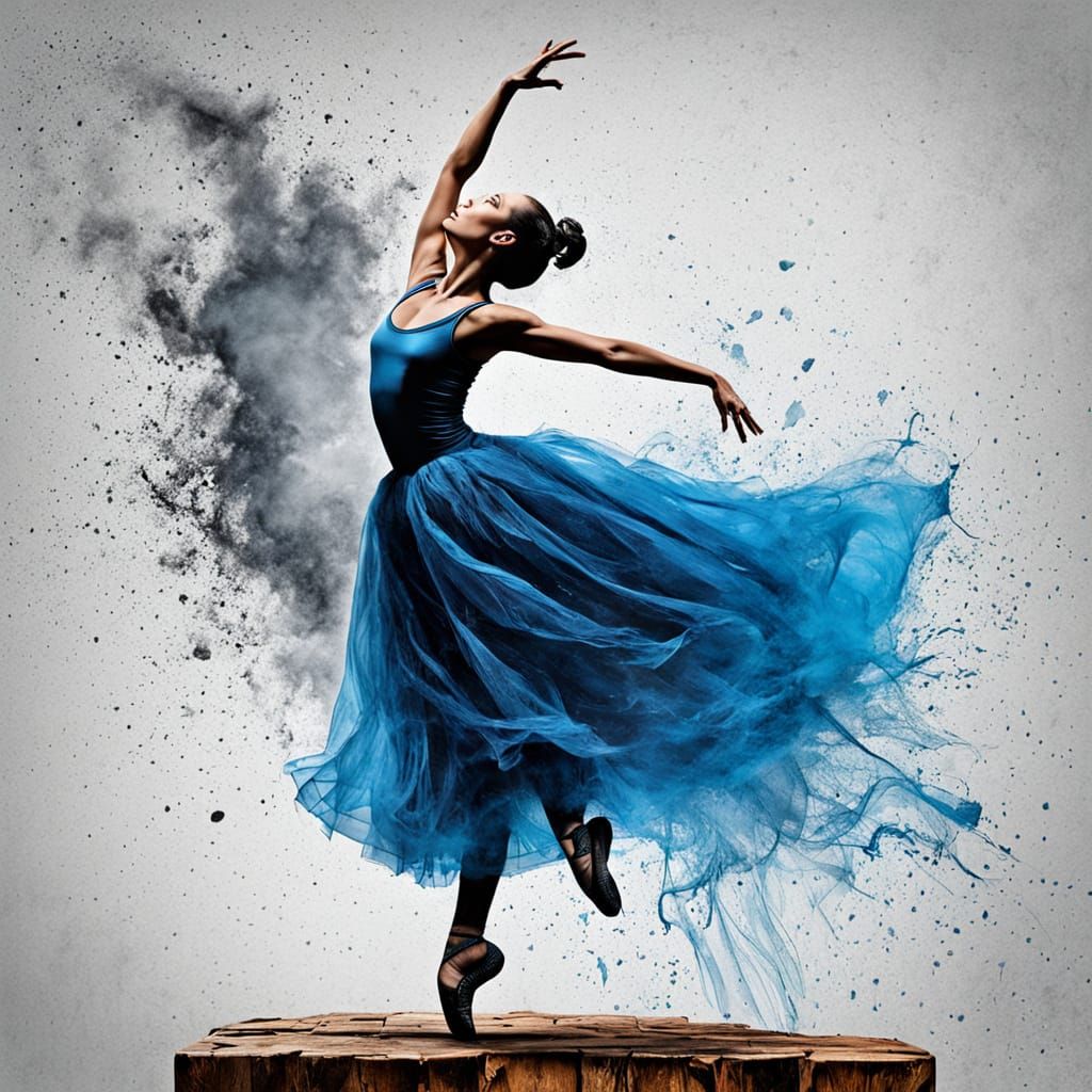 Dancing Fiery Siren Emerge from Candle in Vibrant High-Contr...