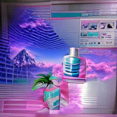Vaporwave Aesthetic with Retro Computer Graphics