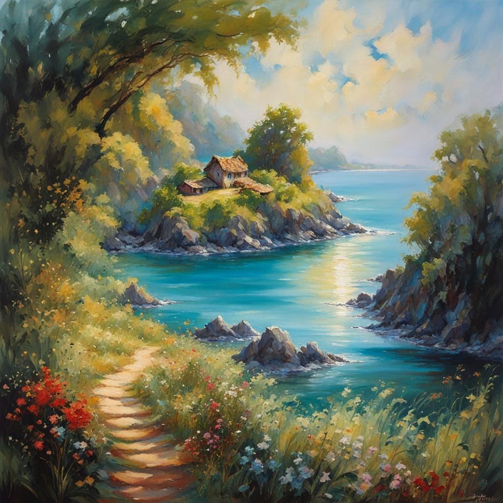 Breathtaking Fairy Island Landscape as Splash Art