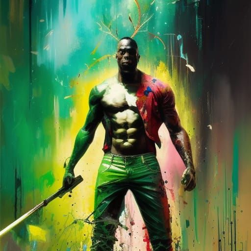 Mad Scientist in Green Mist: Textured Speedpaint