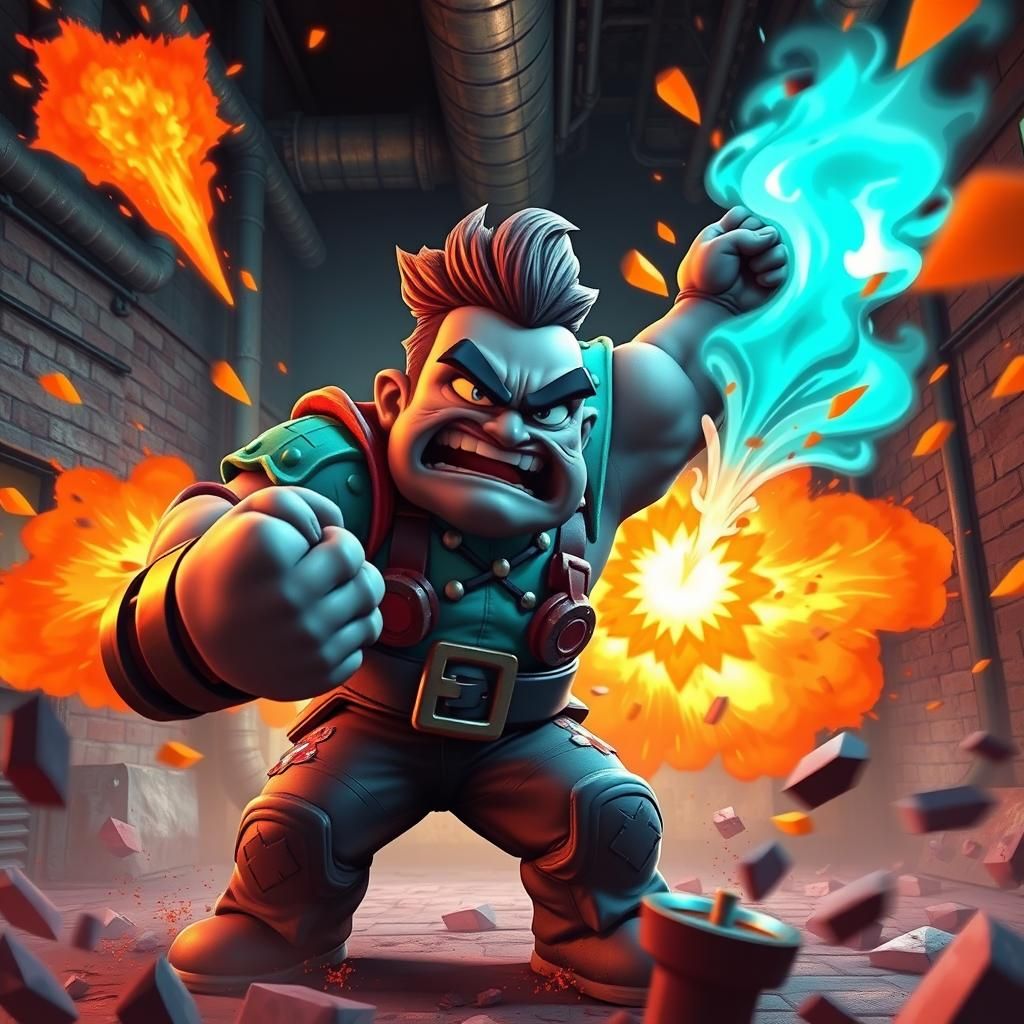 Dynamike Brawl Stars in Chaotic Battle Scene
