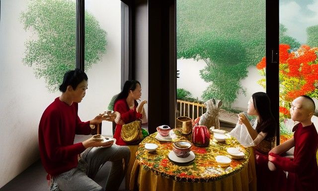 C-3PO's Dreamy Tea Party in Chinese Cottage