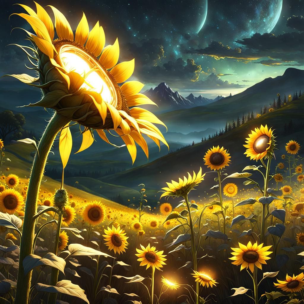 Sunflowers field