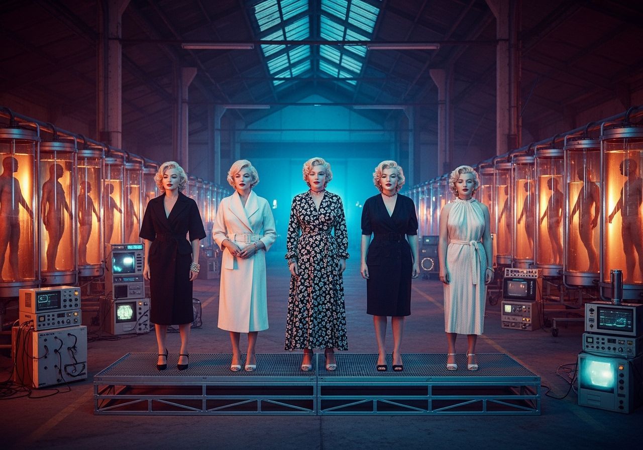Marilyn Monroe Clones in Sci-Fi Warehouse